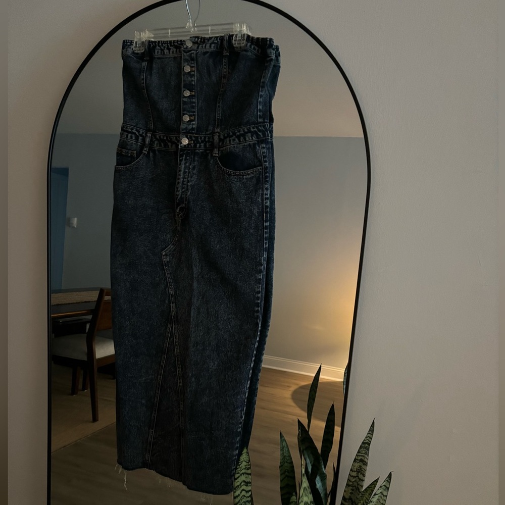Forever 21 Dark Denim Maxi Dress